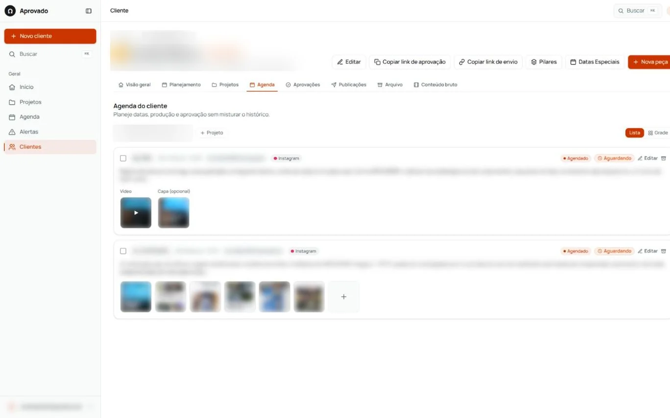 Captura de tela do projeto Aprovado