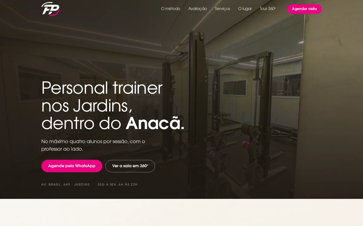 Captura de tela do projeto Studio FavalePink